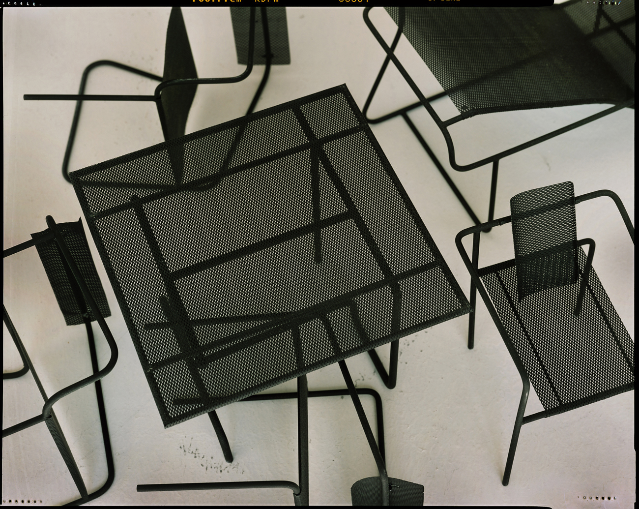 Lawn furniture models, Richard Meier exhibit, Jersey City, New Jersey, 2015