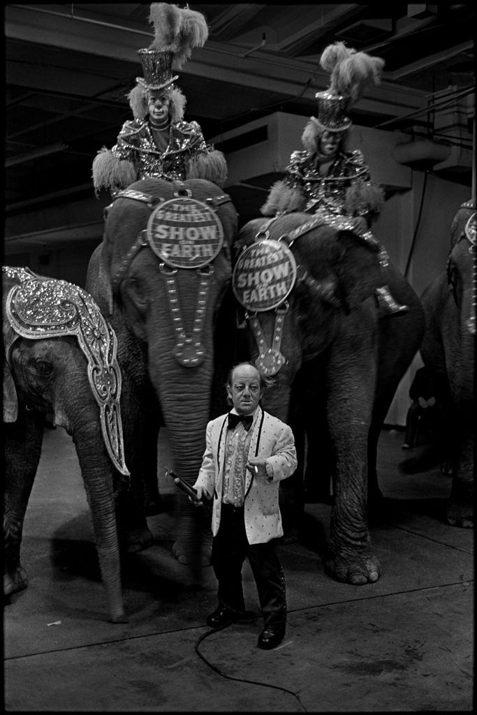 Elephant trainer, Ringling Bros. Circus, Hampton, Virginia, 1975