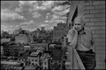 Andre Kertesz on his balcony, New York City, 1983