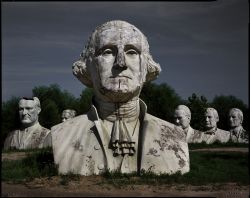 Nine foot tall George Washington bust, Croaker, Virginia, 2019